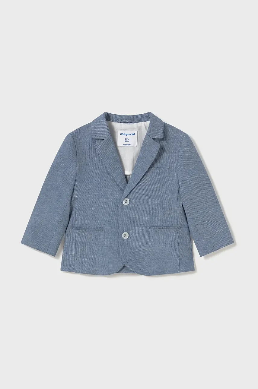 Mayoral jachetă din amestec de in pentru copii 1470