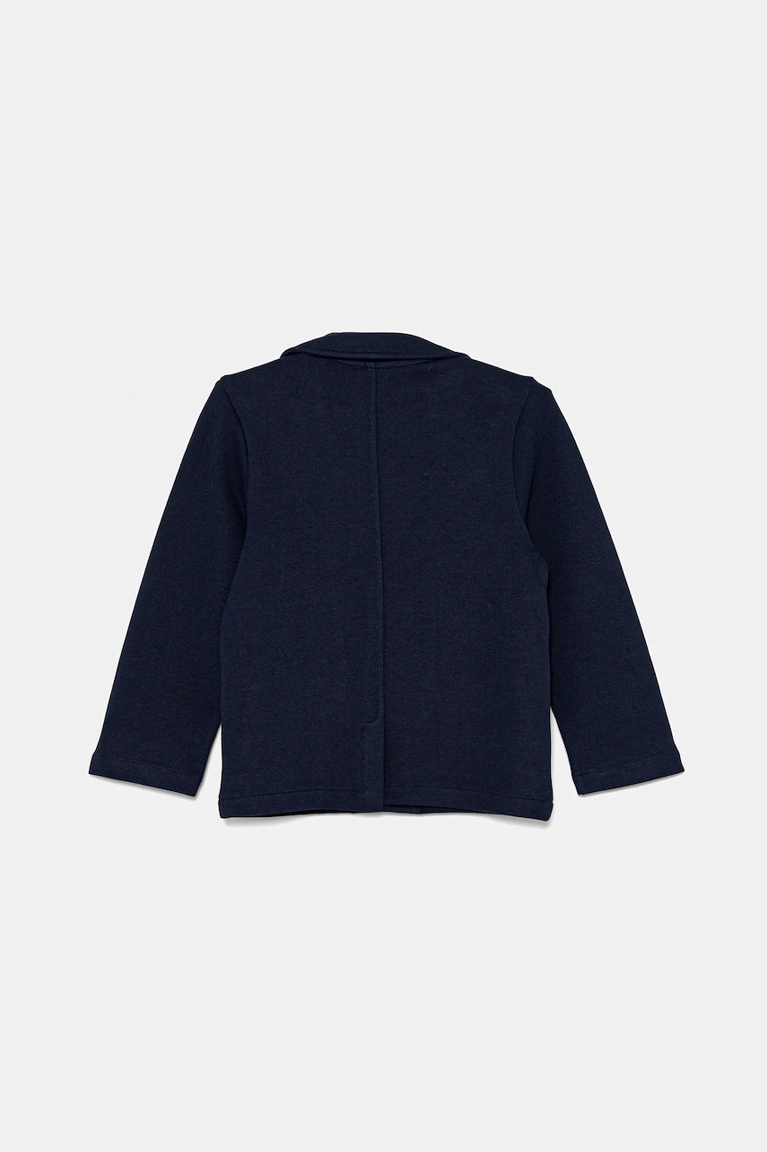 Детский хлопковый пиджак United Colors of Benetton цвет синий 3KWYG600F Детский хлопковый пиджак United Colors of Benetton цвет синий 3KWYG600F
