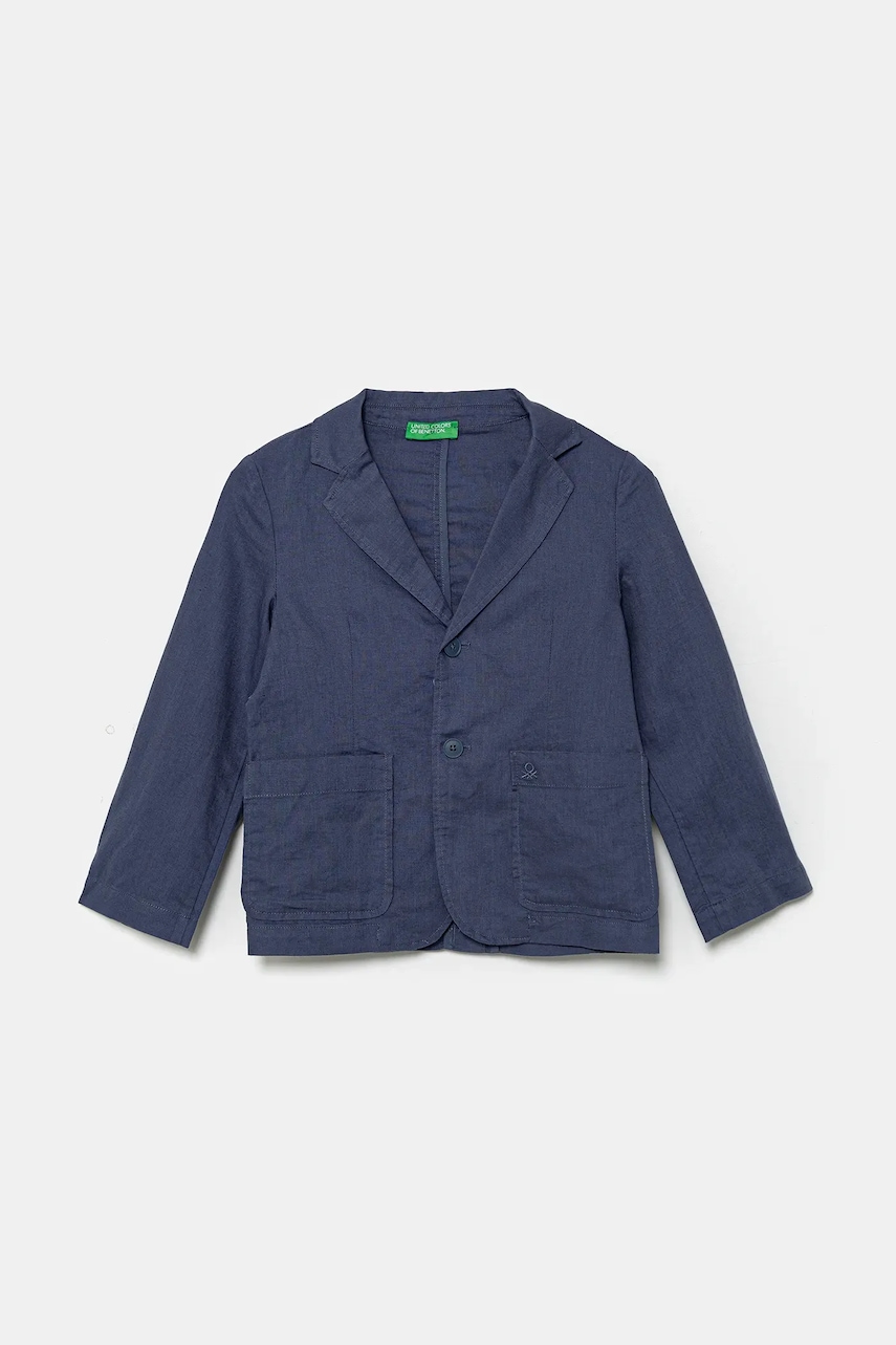 United Colors of Benetton sacou de in pentru copii culoarea albastru marin, 23WBCW00A