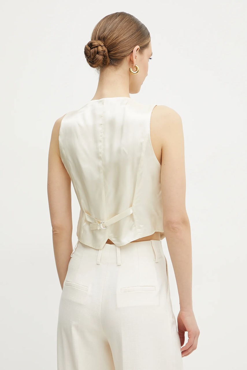 Γιλέκο από μείγμα μαλλιού Forte Forte χρώμα: μπεζ, 13530bis.my jacket φωτογραφία