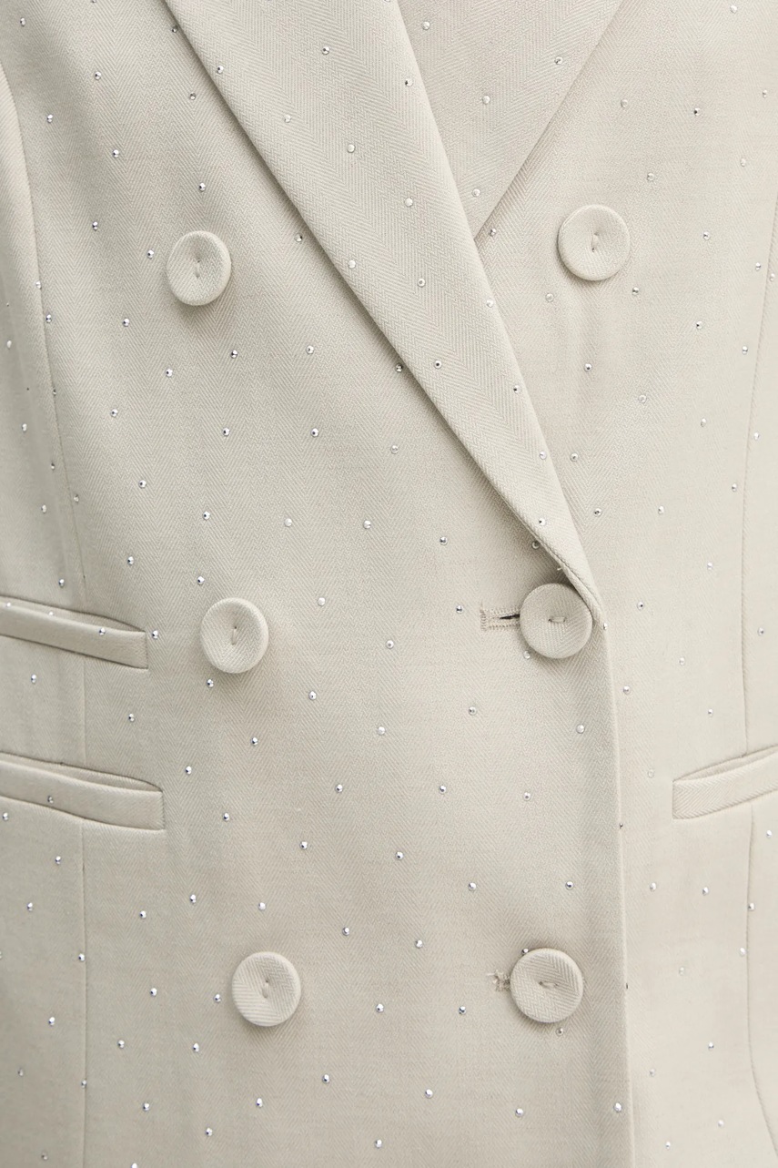 Μπλέιζερ με μίγμα μαλλιού Bruuns Bazaar χρώμα: μπεζ, BBW4204 φωτογραφία