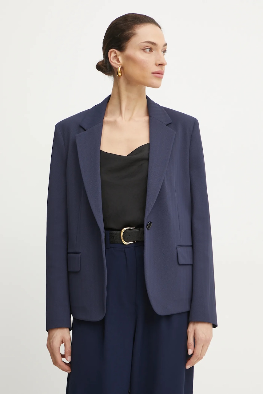 BOSS sacou culoarea albastru marin, un singur rand de nasturi, 50535193 BOSS sacou culoarea albastru marin, un singur rand de nasturi, 50535193