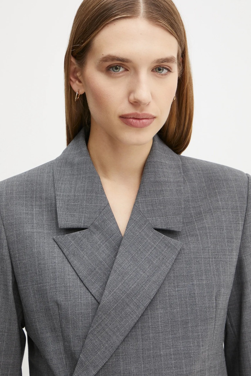 Μπλέιζερ με μίγμα μαλλιού Herskind Lilith χρώμα: γκρι, 5409134 φωτογραφία