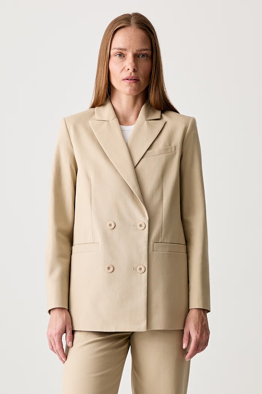 A.P.C. veste lucy marynarka dwurzędowa bawełniana damska