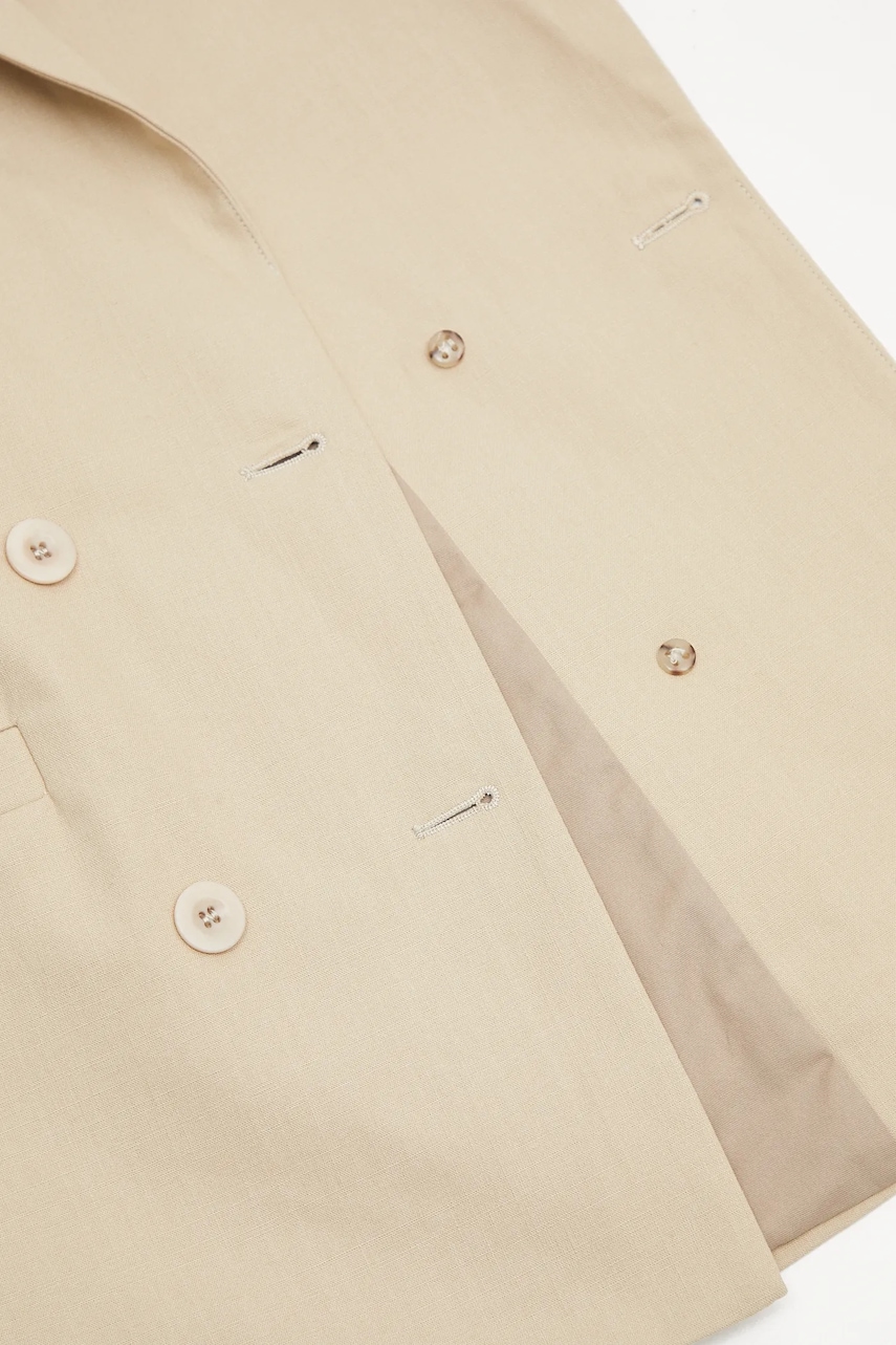 A.P.C. dvojradové sako dámske bavlnené veste lucy