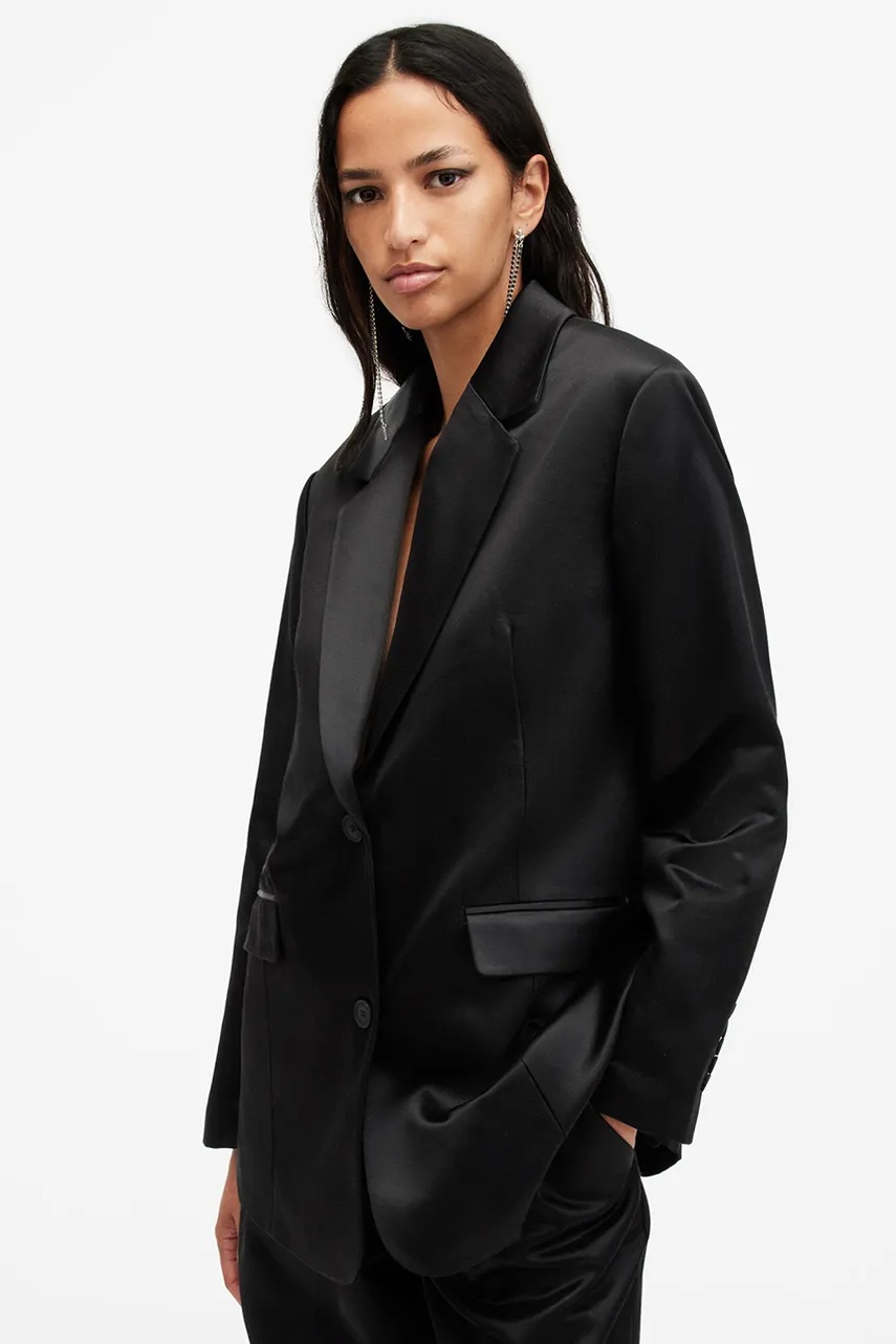 Пиджак AllSaints SAE цвет чёрный однобортный однотонный W028QB