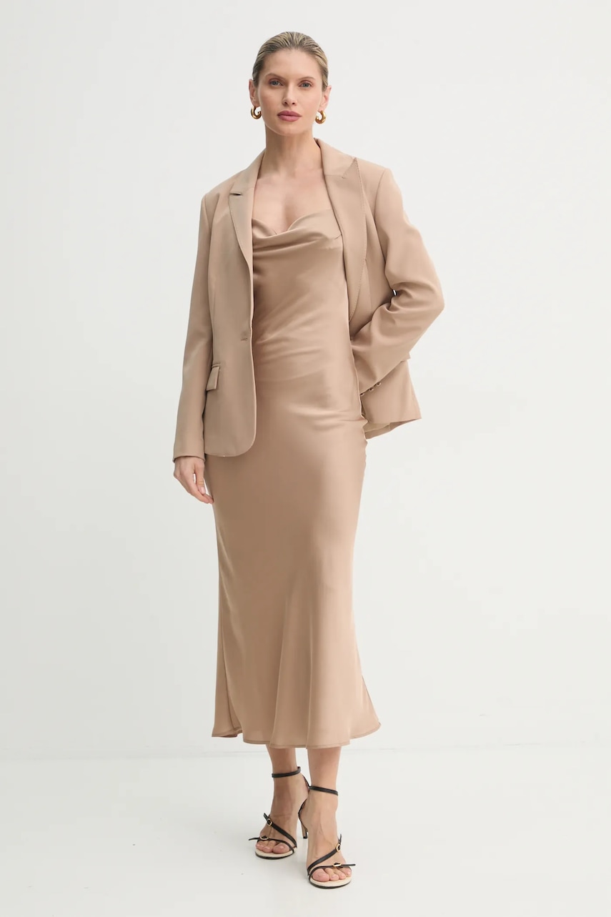 Пиджак Guess SOLENE цвет бежевый однобортный однотонный W5RN46 WFWX2 Пиджак Guess SOLENE цвет бежевый однобортный однотонный W5RN46 WFWX2