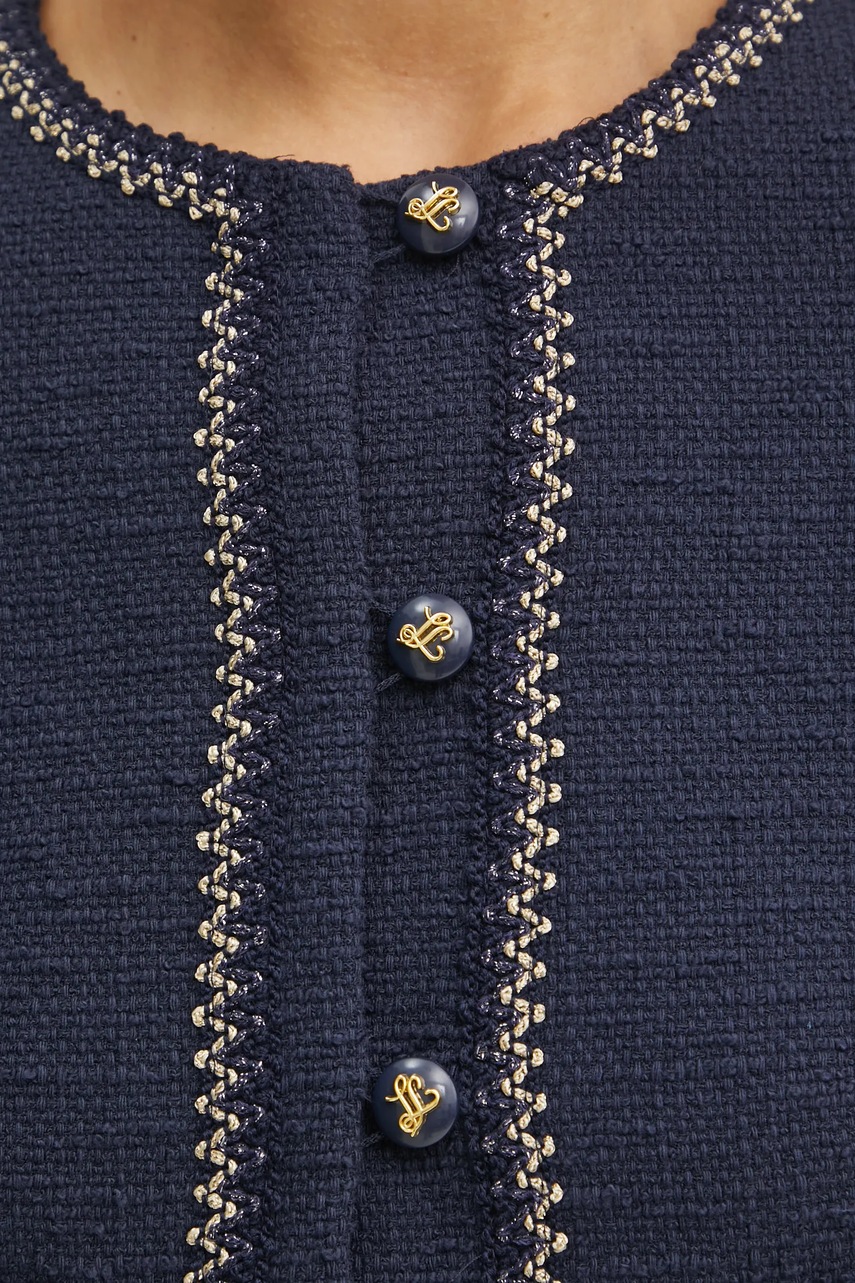 Σακάκι Luisa Spagnoli χρώμα: ναυτικό μπλε, 541684 φωτογραφία