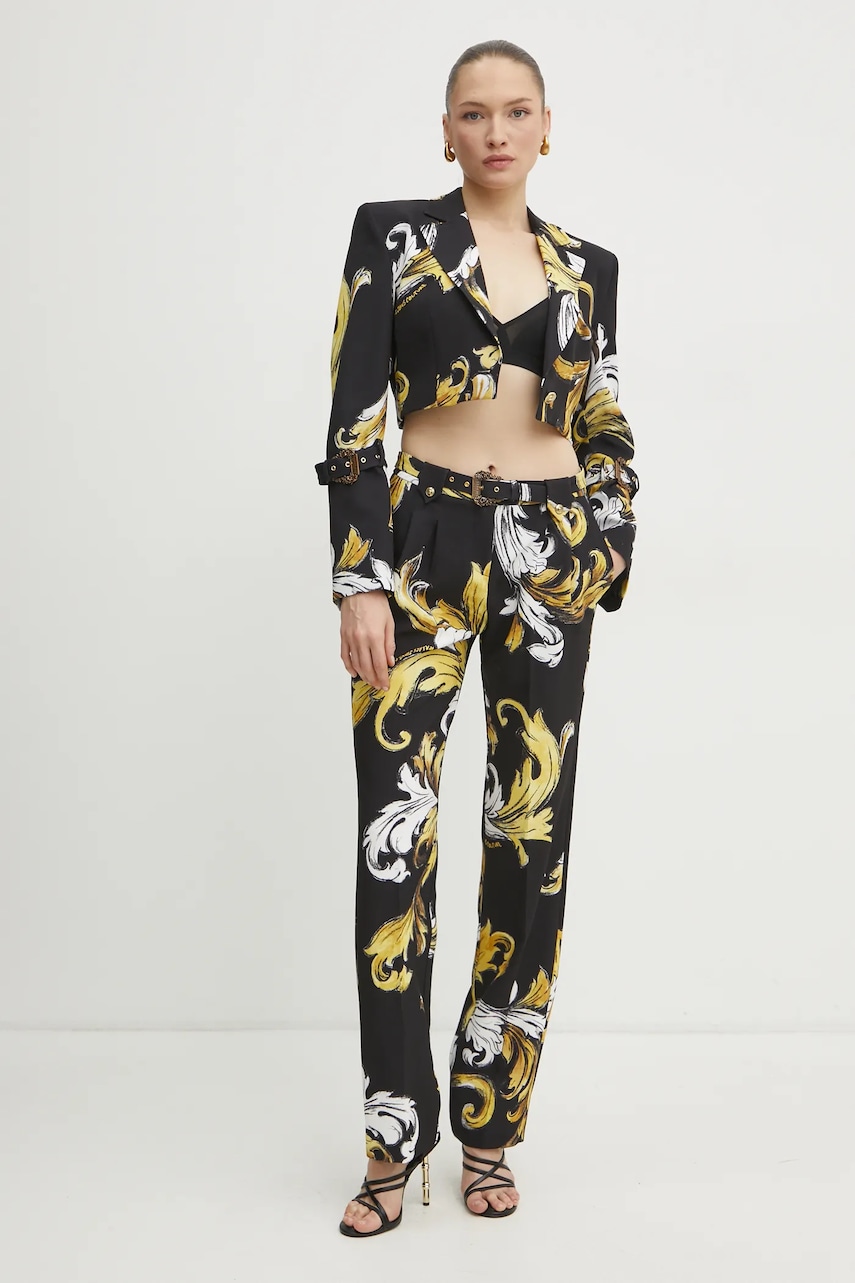 Пиджак Versace Jeans Couture цвет чёрный однобортный узор 78HAQ704 NS636 Пиджак Versace Jeans Couture цвет чёрный однобортный узор 78HAQ704 NS636