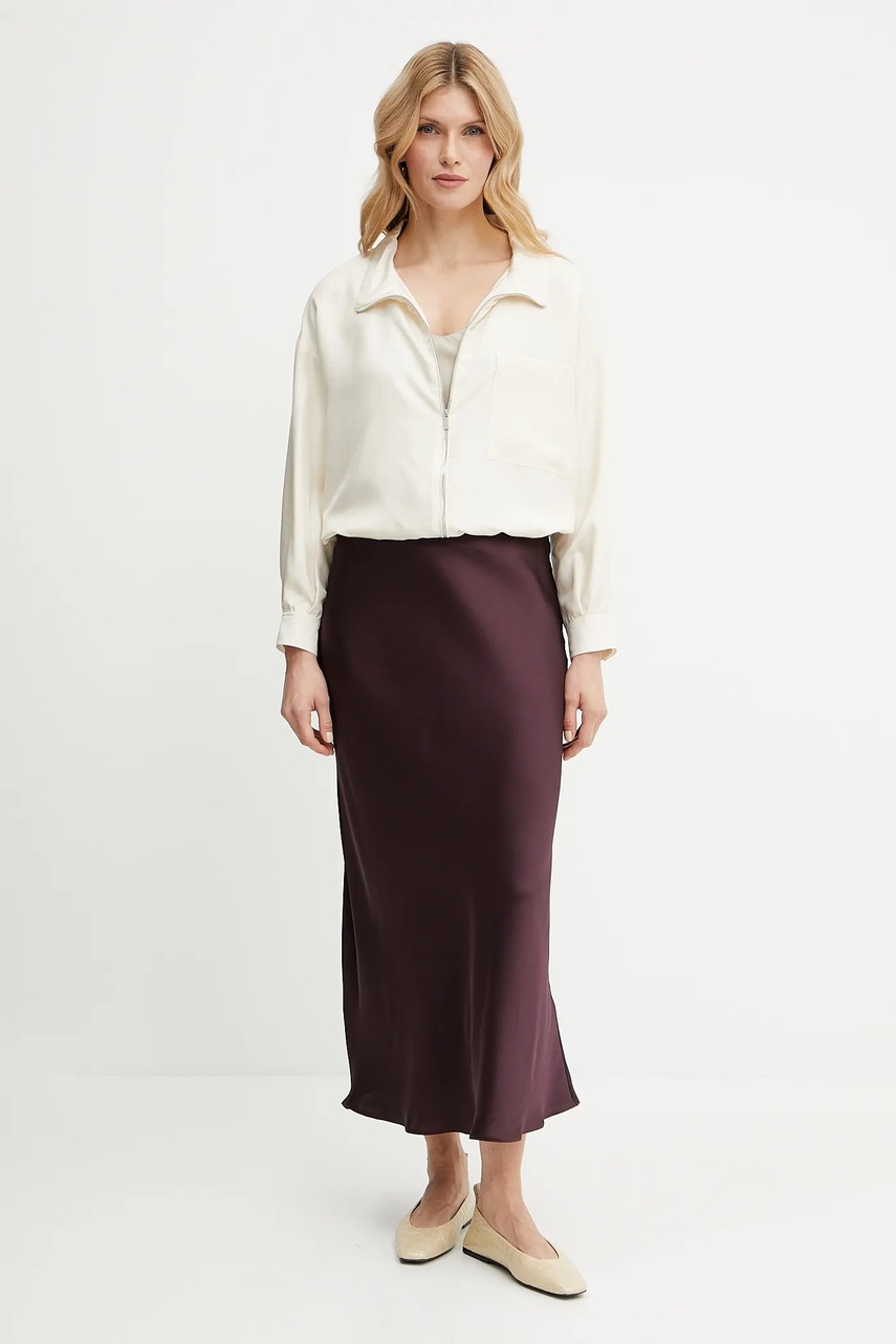 Шелковая кофта Marella PRESIDE цвет бежевый однотонная 2513041065200