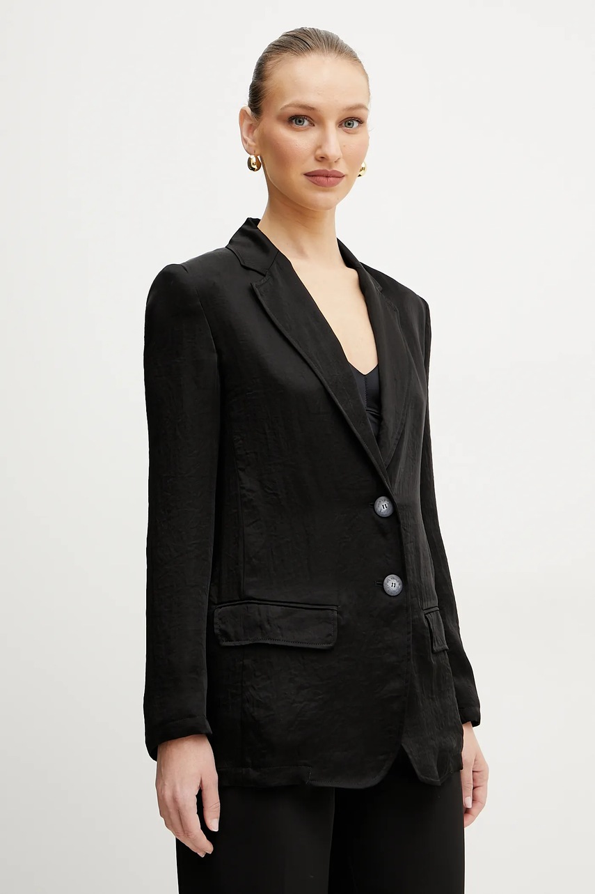 Marella sacou SELZ culoarea negru, un singur rand de nasturi, uni, 2513041085200