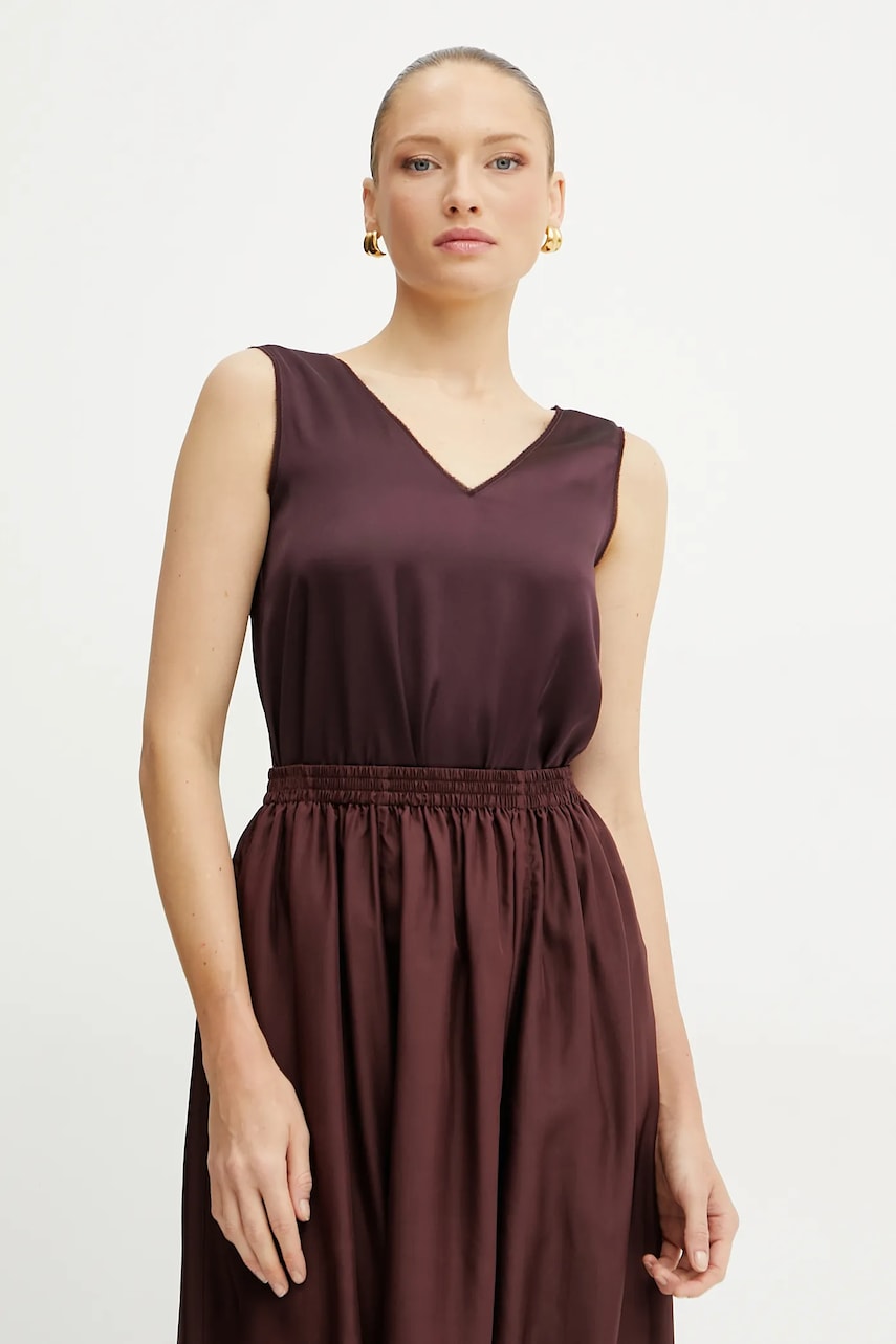 Marella bluză Emme by Marella femei, culoarea violet, uni, 2515161092200 Marella bluză Emme by Marella femei, culoarea violet, uni, 2515161092200