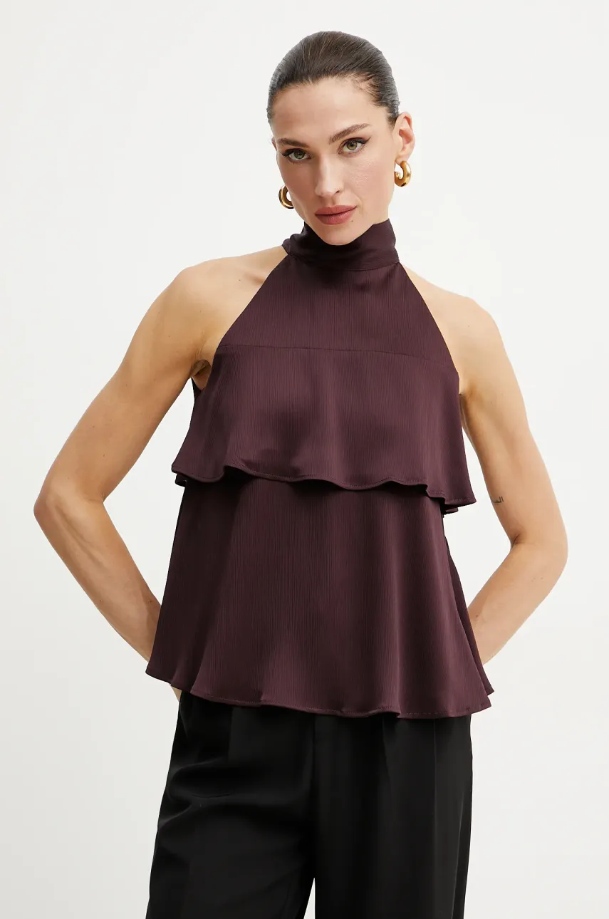 Marella bluză Emme by Marella femei, culoarea violet, uni, 2515161102200