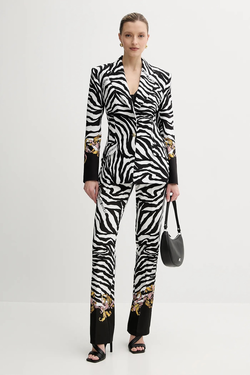 Пиджак Versace Jeans Couture цвет чёрный однобортный узор 78HAQ7P2 NS568 Пиджак Versace Jeans Couture цвет чёрный однобортный узор 78HAQ7P2 NS568