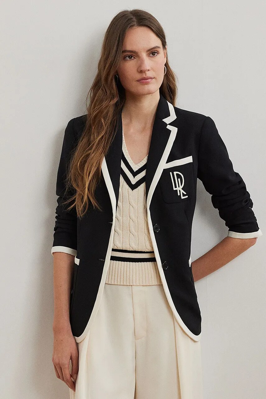 Levně Sako Lauren Ralph Lauren černá barva, 200936101