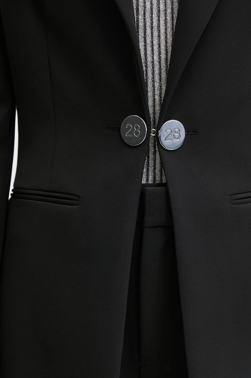 Σακάκι Moschino Jeans χρώμα: μαύρο, 0506 3225 φωτογραφία