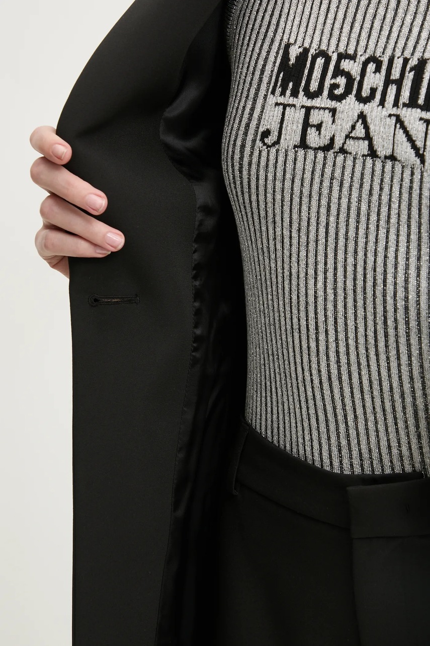 Σακάκι Moschino Jeans χρώμα: μαύρο, 0506 3225 φωτογραφία