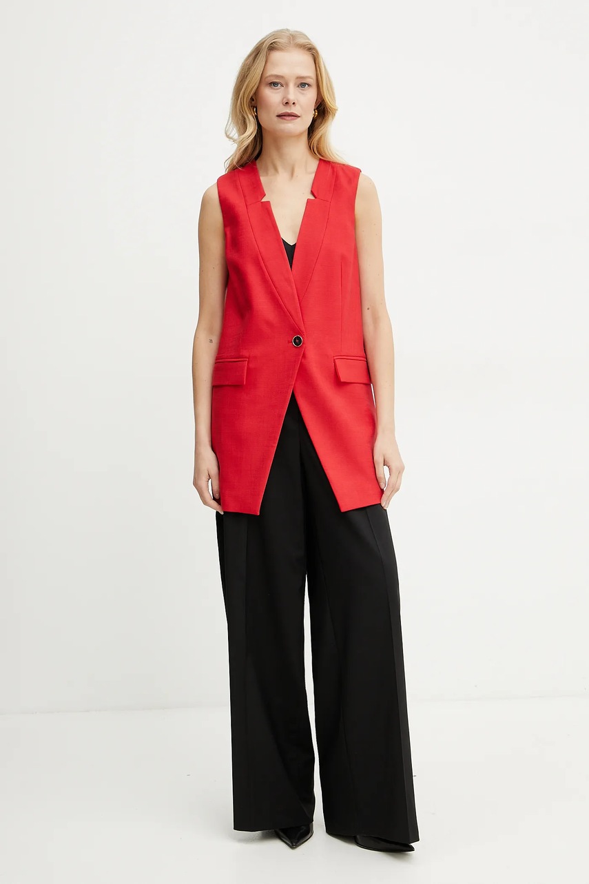 Σακάκι Simona Corsellini χρώμα: κόκκινο, P25CPGL001 φωτογραφία