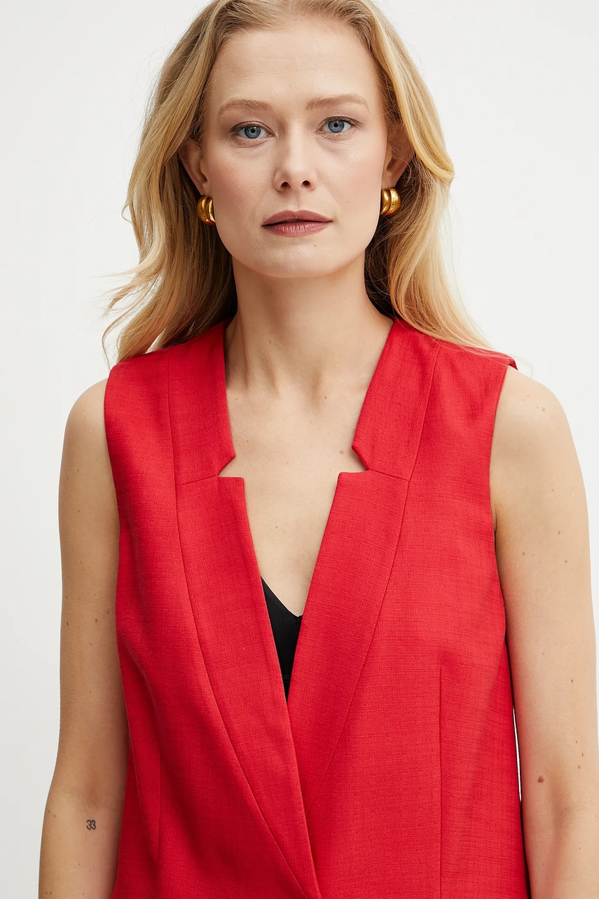 Σακάκι Simona Corsellini χρώμα: κόκκινο, P25CPGL001 φωτογραφία