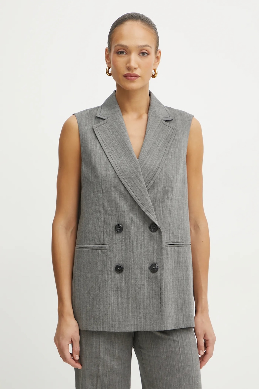 MAX&Co. sacou culoarea gri, cu doua randuri de nasturi, 2516151012200