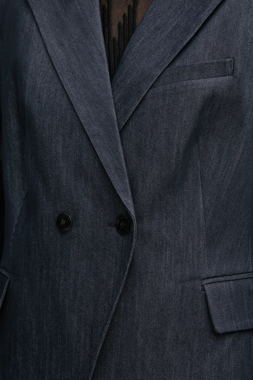 Σακάκι Dkny χρώμα: ναυτικό μπλε, DJ4J6010 φωτογραφία