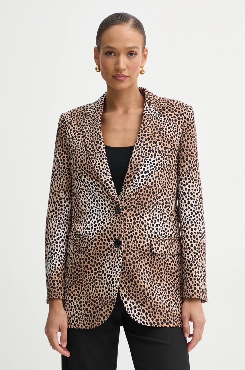 MICHAEL Michael Kors sacou culoarea maro, un singur rand de nasturi, modelator, MR5100CGQ0 MICHAEL Michael Kors sacou culoarea maro, un singur rand de nasturi, modelator, MR5100CGQ0