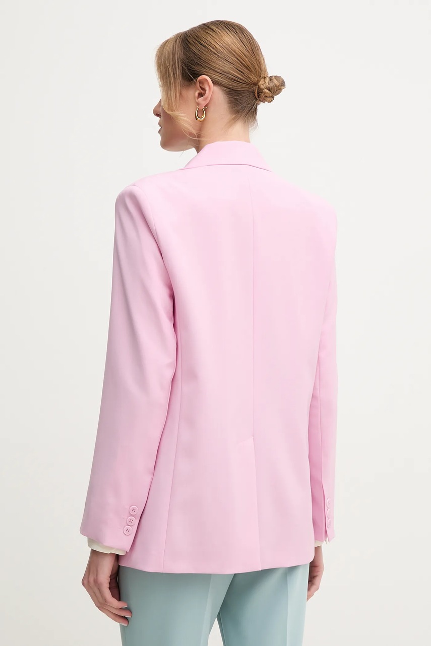 Weekend Max Mara gyapjú kabát lila, sima, egysoros gombolású, 2515041091600 termék 2. képe