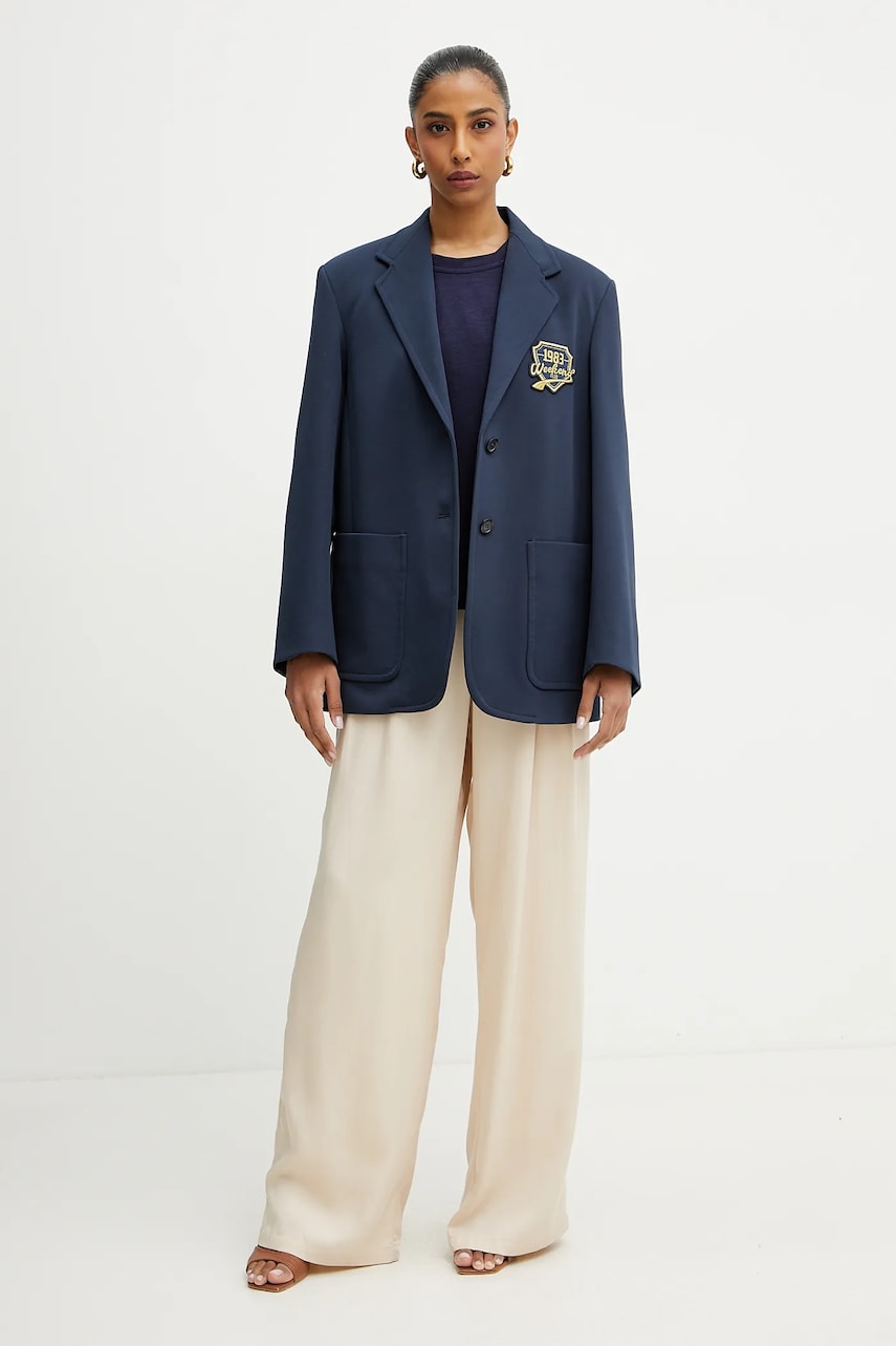 Пиджак Weekend Max Mara цвет синий однобортный 2515911011600 Пиджак Weekend Max Mara цвет синий однобортный 2515911011600
