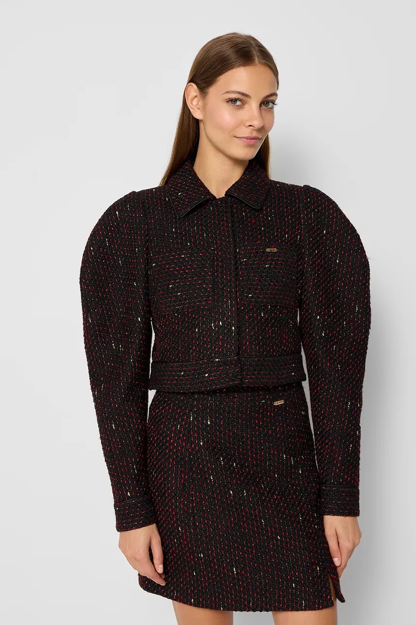 Bizuu sacou LAURIE culoarea negru, un singur rand de nasturi, MARYNARKA LAURIE_CZARNY_AW24 Bizuu sacou LAURIE culoarea negru, un singur rand de nasturi, MARYNARKA LAURIE_CZARNY_AW24