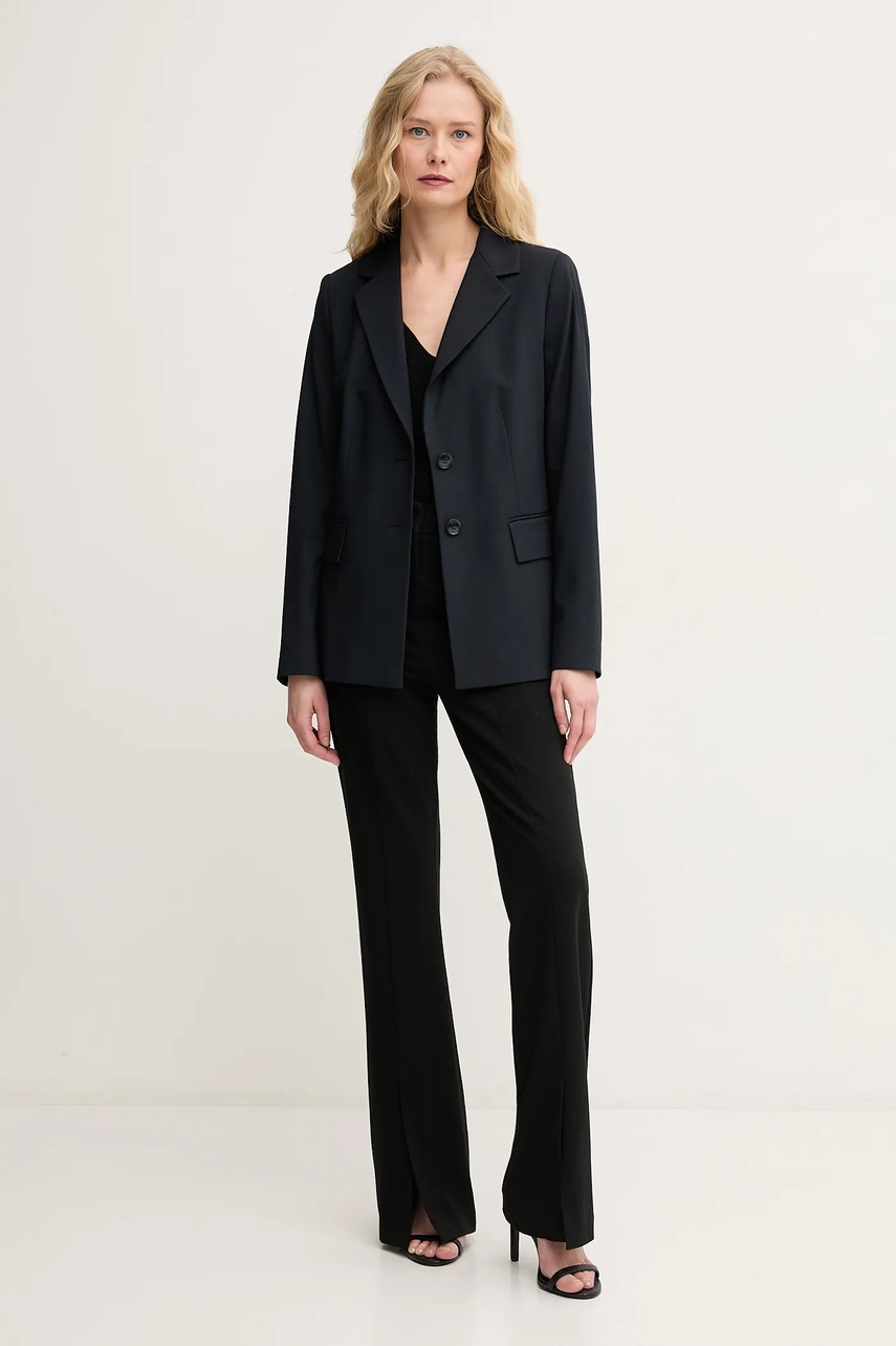 Пиджак United Colors of Benetton цвет синий однобортный однотонный 2R4CDW02W