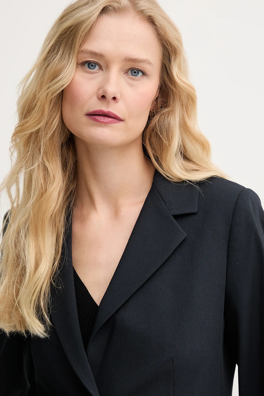 Σακάκι United Colors of Benetton χρώμα: ναυτικό μπλε, 2R4CDW02W φωτογραφία