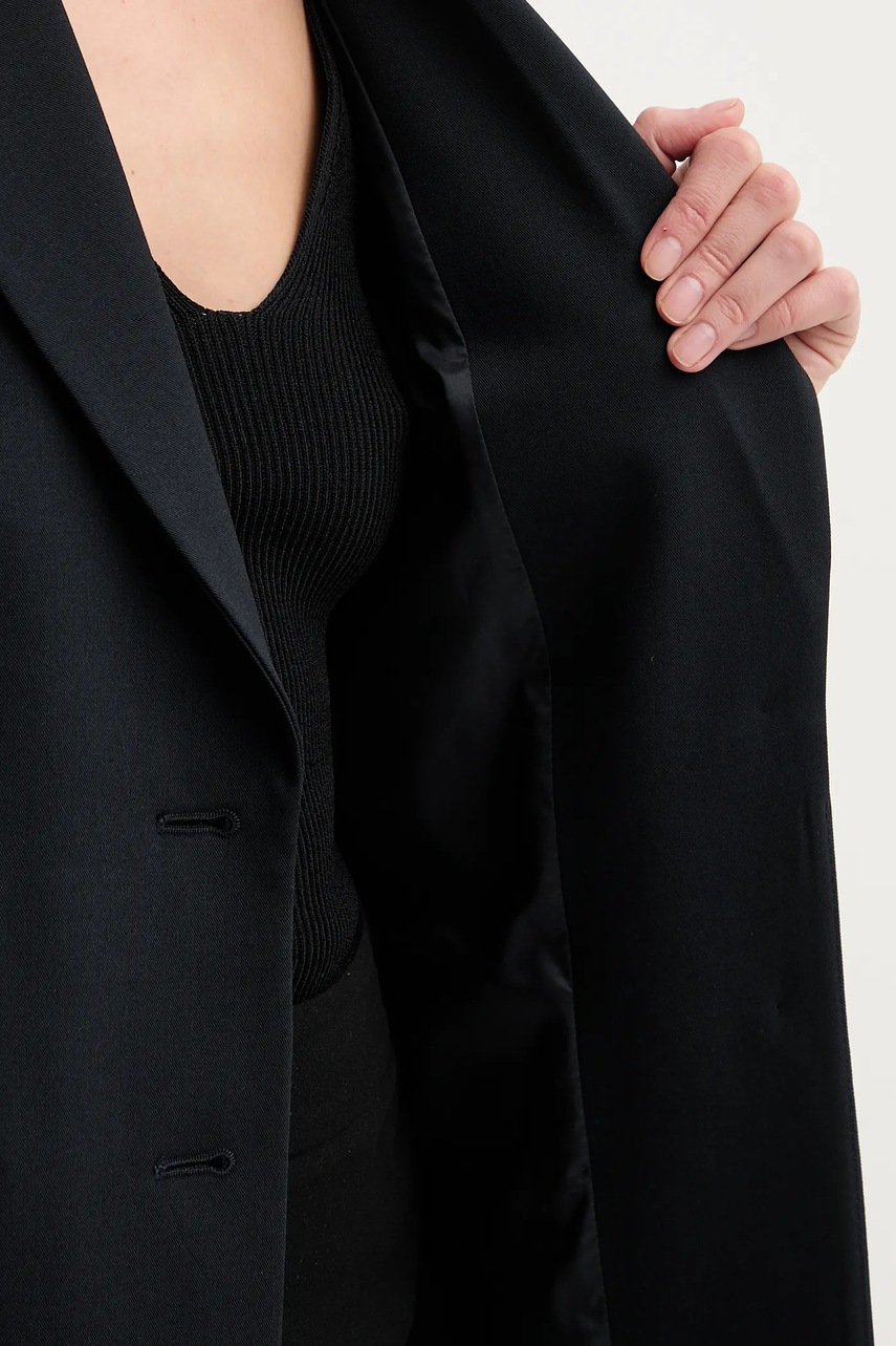 Σακάκι United Colors of Benetton χρώμα: ναυτικό μπλε, 2R4CDW02W φωτογραφία