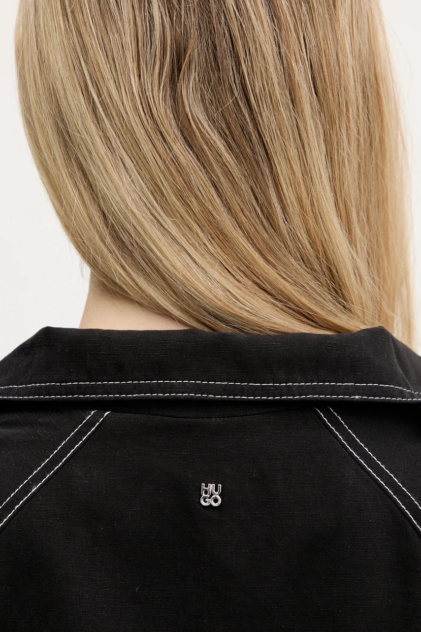 Kabát s lněnou směsí HUGO (obrázek 5)