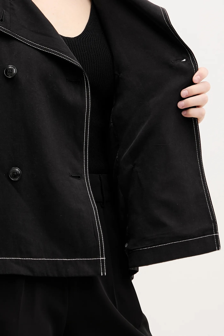 Kabát s lněnou směsí HUGO (obrázek 7)