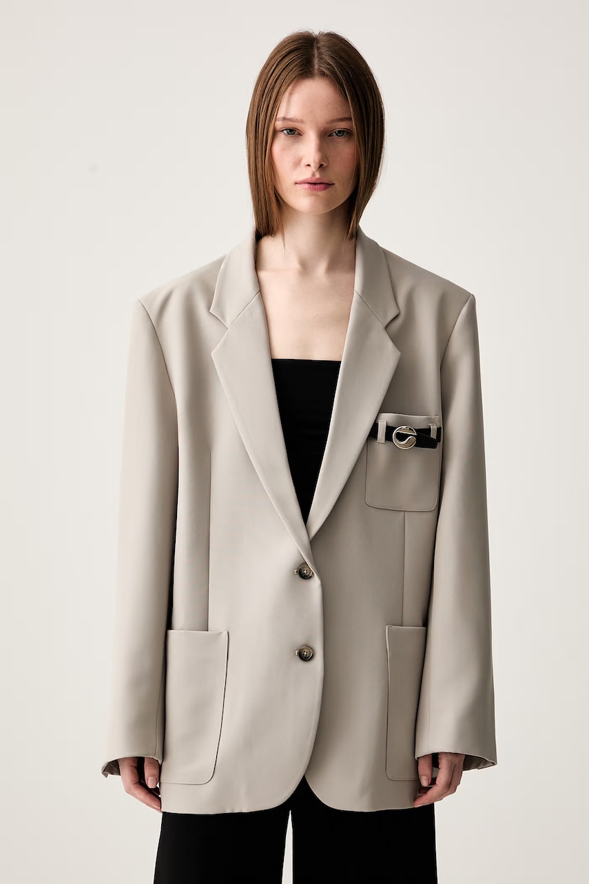 coperni Belted Pocket Tailored marynarka jednorzędowa damska