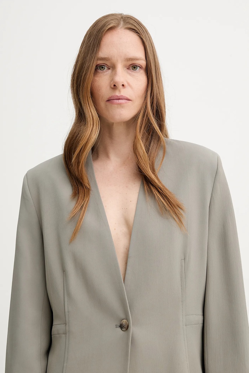 Σακάκι Samsoe Samsoe SAKITRA χρώμα: πράσινο, F25100050 φωτογραφία