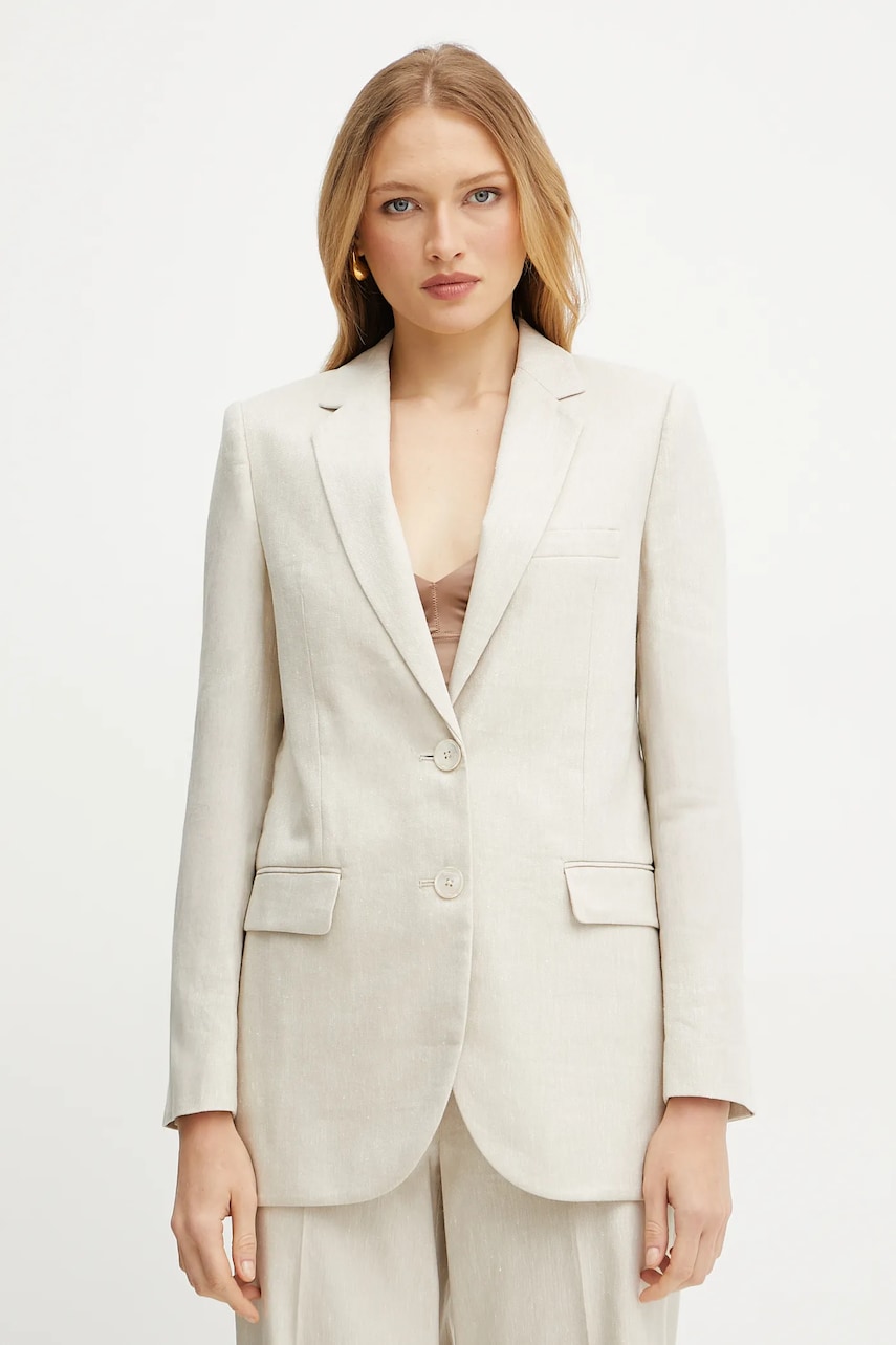 MICHAEL Michael Kors sacou de in culoarea bej, un singur rand de nasturi, uni, MS510B3H6R MICHAEL Michael Kors sacou de in culoarea bej, un singur rand de nasturi, uni, MS510B3H6R