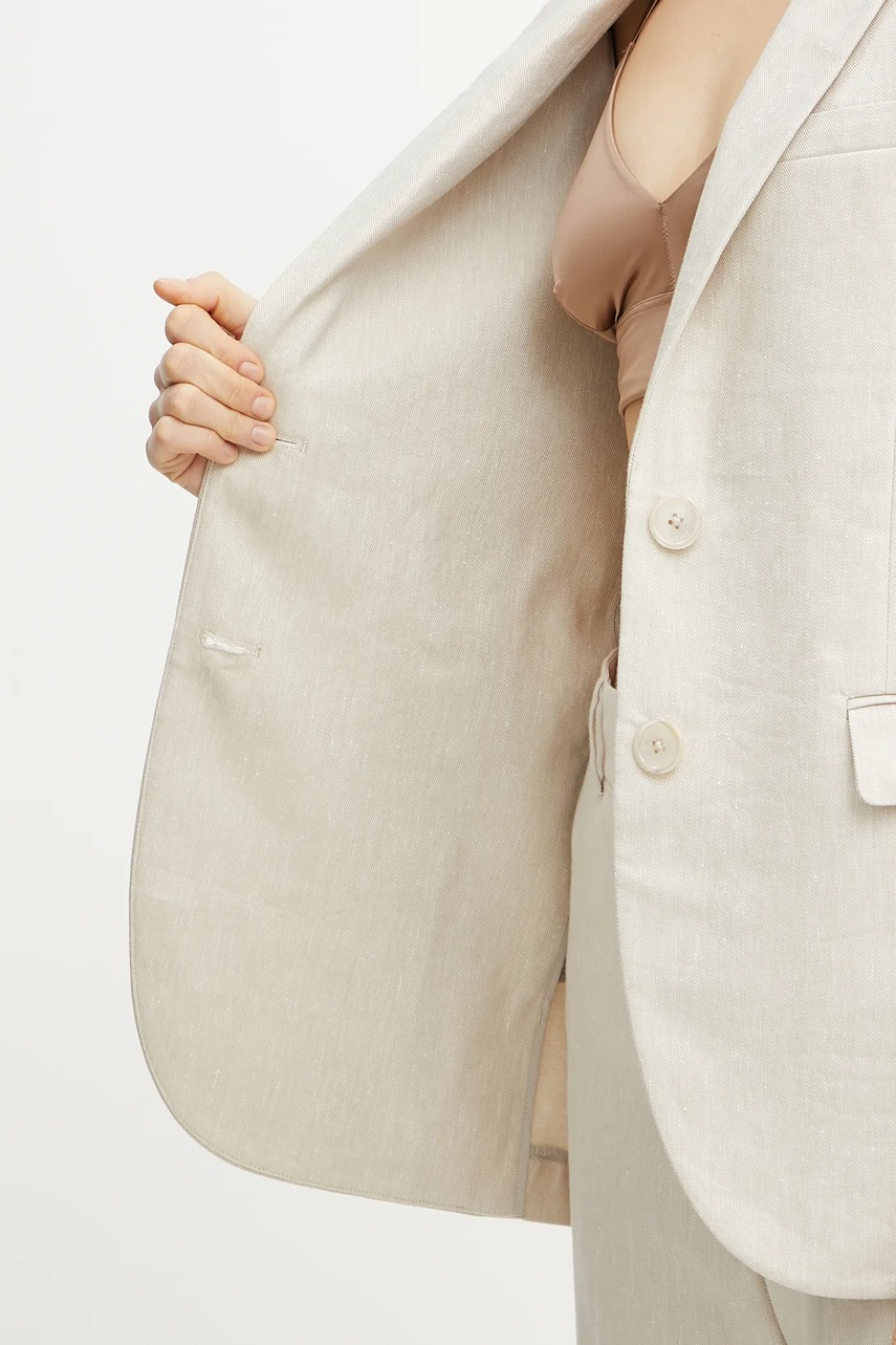 Plátěné sako MICHAEL Michael Kors (obrázek 6)