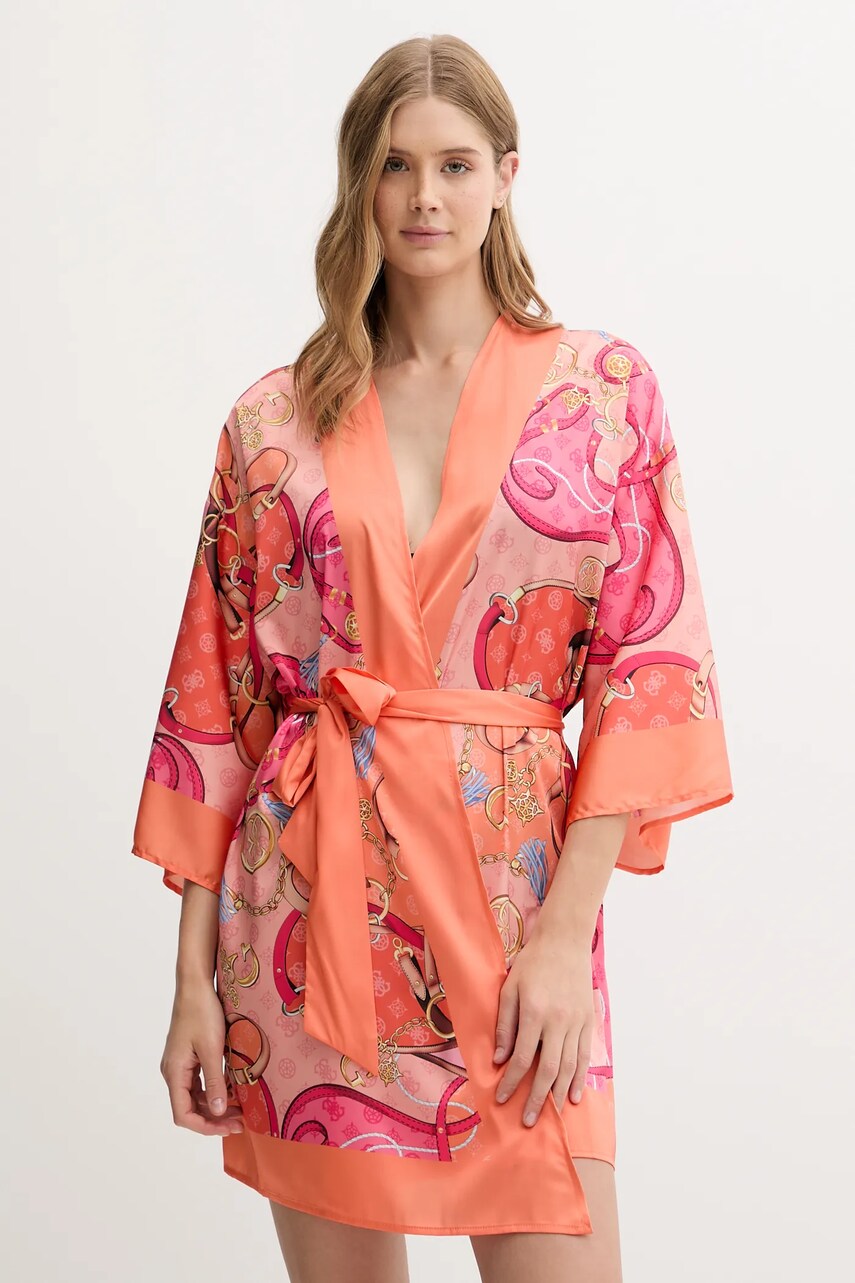 Levně Plážové kimono Guess oranžová barva, E5GK09 WH4V0
