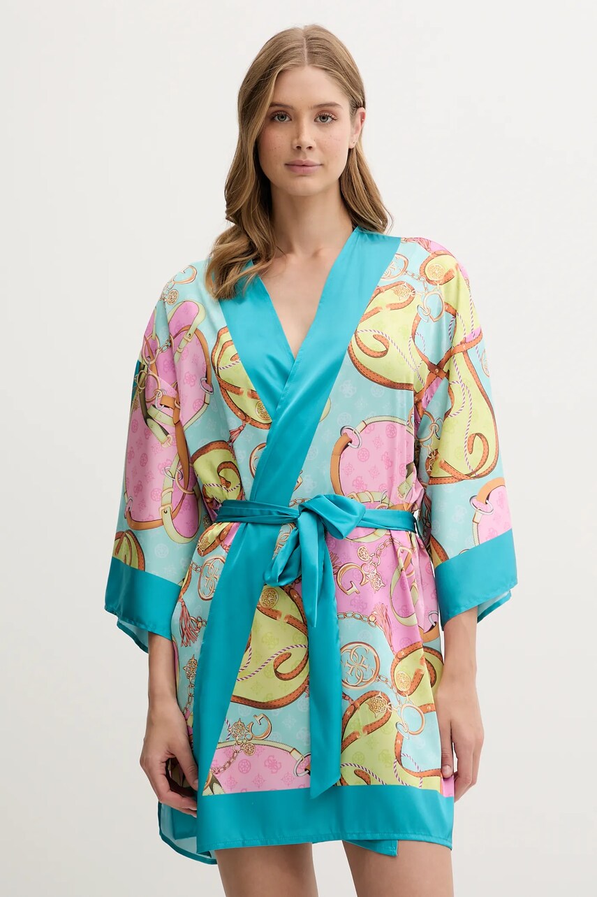 Levně Plážové kimono Guess zelená barva, E5GK09 WH4V0