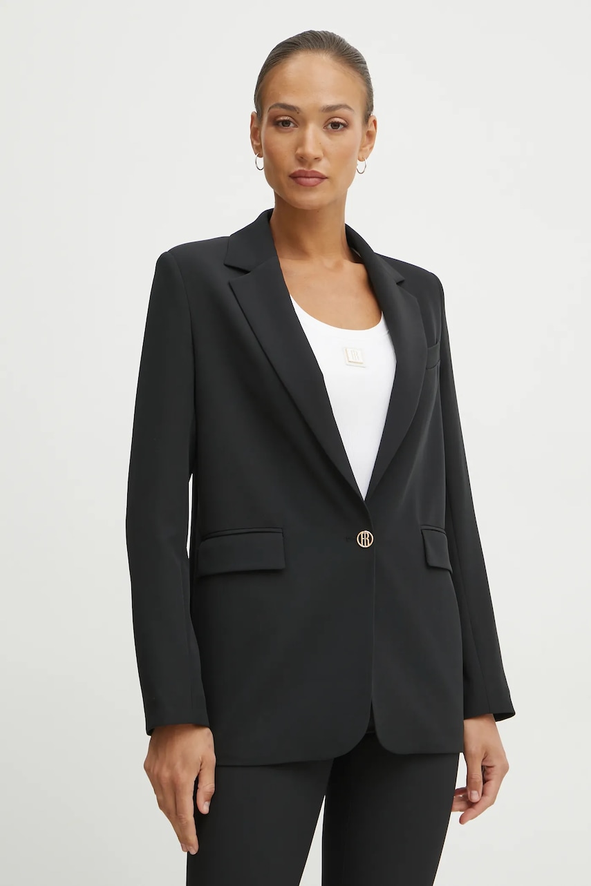 Fracomina sacou culoarea negru, un singur rand de nasturi, uni, FR25SJ3009W42901