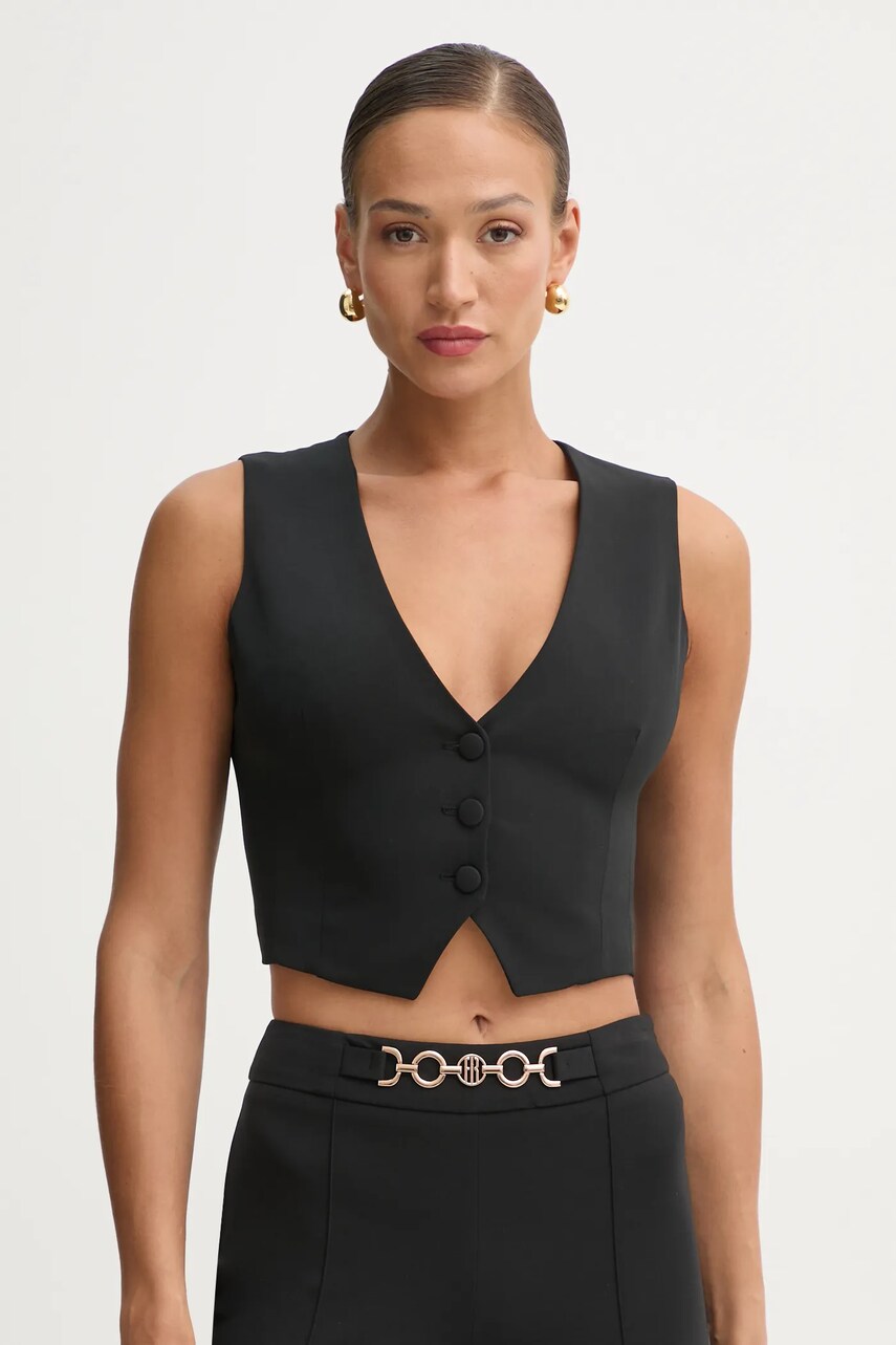 Fracomina vesta culoarea negru, un singur rand de nasturi, FR25SJ5009W42901