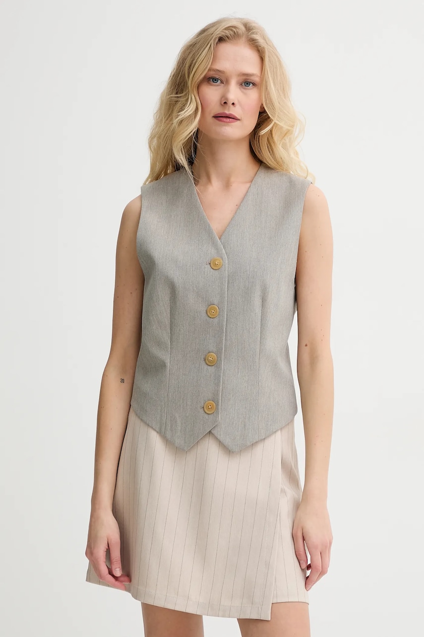 By Malene Birger vesta OCCA culoarea gri, un singur rand de nasturi, 103012 By Malene Birger vesta OCCA culoarea gri, un singur rand de nasturi, 103012