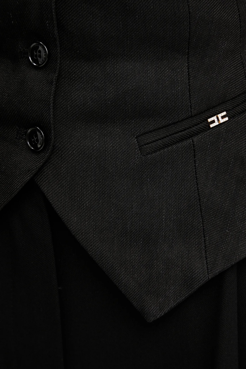 Lněná vesta Elisabetta Franchi (obrázek 5)