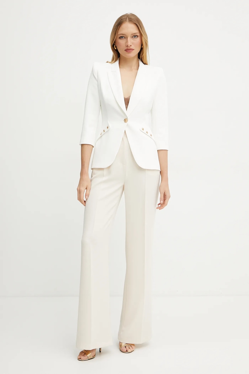 Пиджак Elisabetta Franchi цвет бежевый однобортный однотонный GI16452E2 Пиджак Elisabetta Franchi цвет бежевый однобортный однотонный GI16452E2
