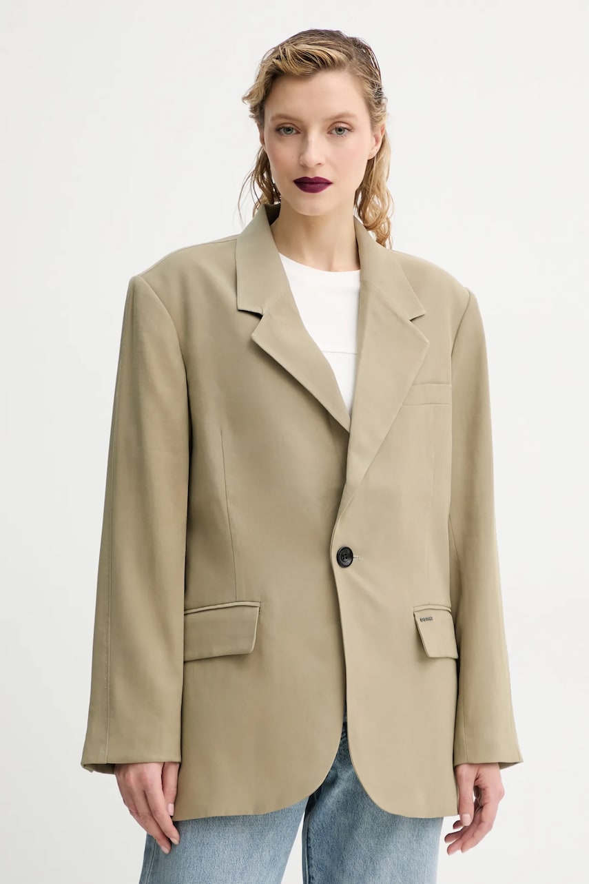 G-Star Raw sacou culoarea verde, oversize, neted, D23509-D522 G-Star Raw sacou culoarea verde, oversize, neted, D23509-D522