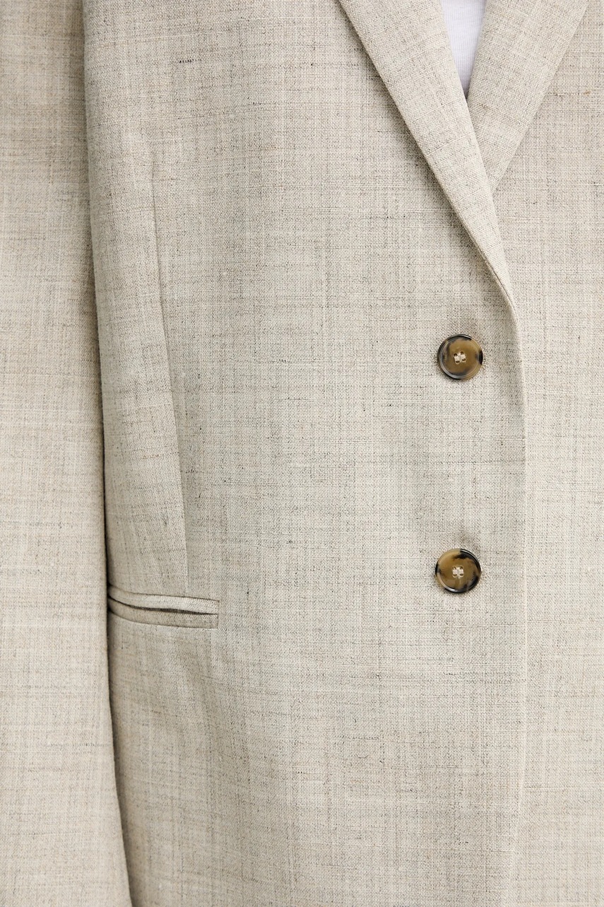 Blazer με μείγμα λινών Herskind Matteo χρώμα: μπεζ, 5543188 φωτογραφία