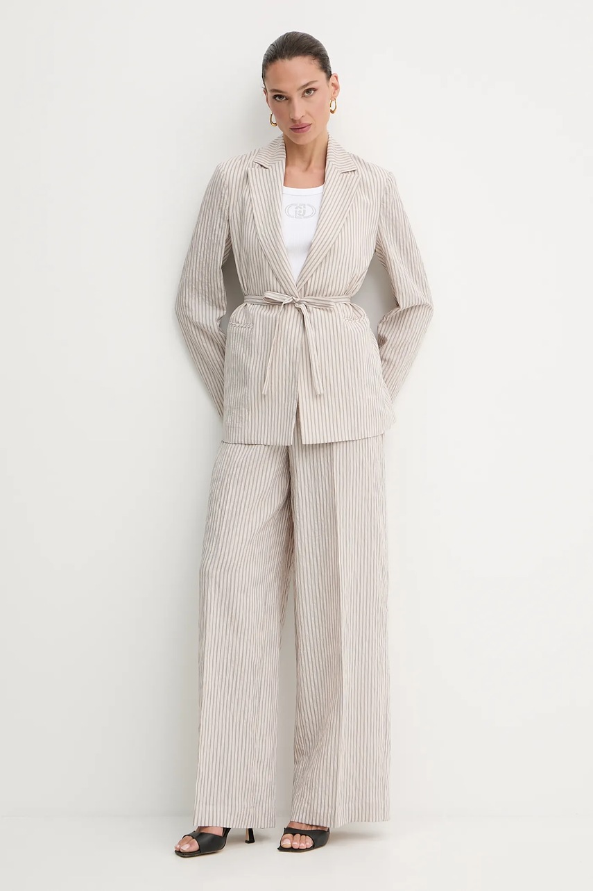 Пиджак Liu Jo цвет бежевый однобортный узор WA5400.T4305