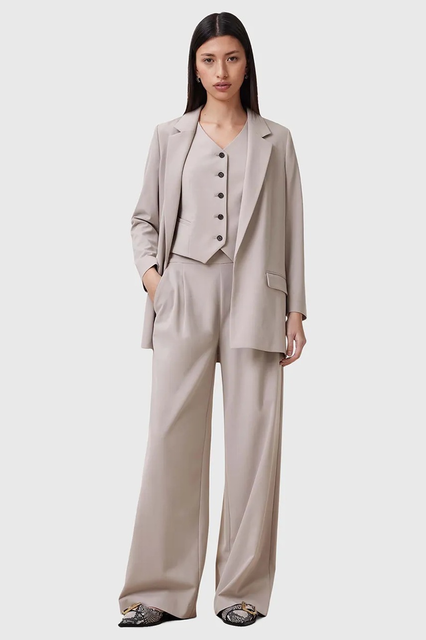 Γιλέκο AllSaints ALEIDA χρώμα: μπεζ, W005QC φωτογραφία