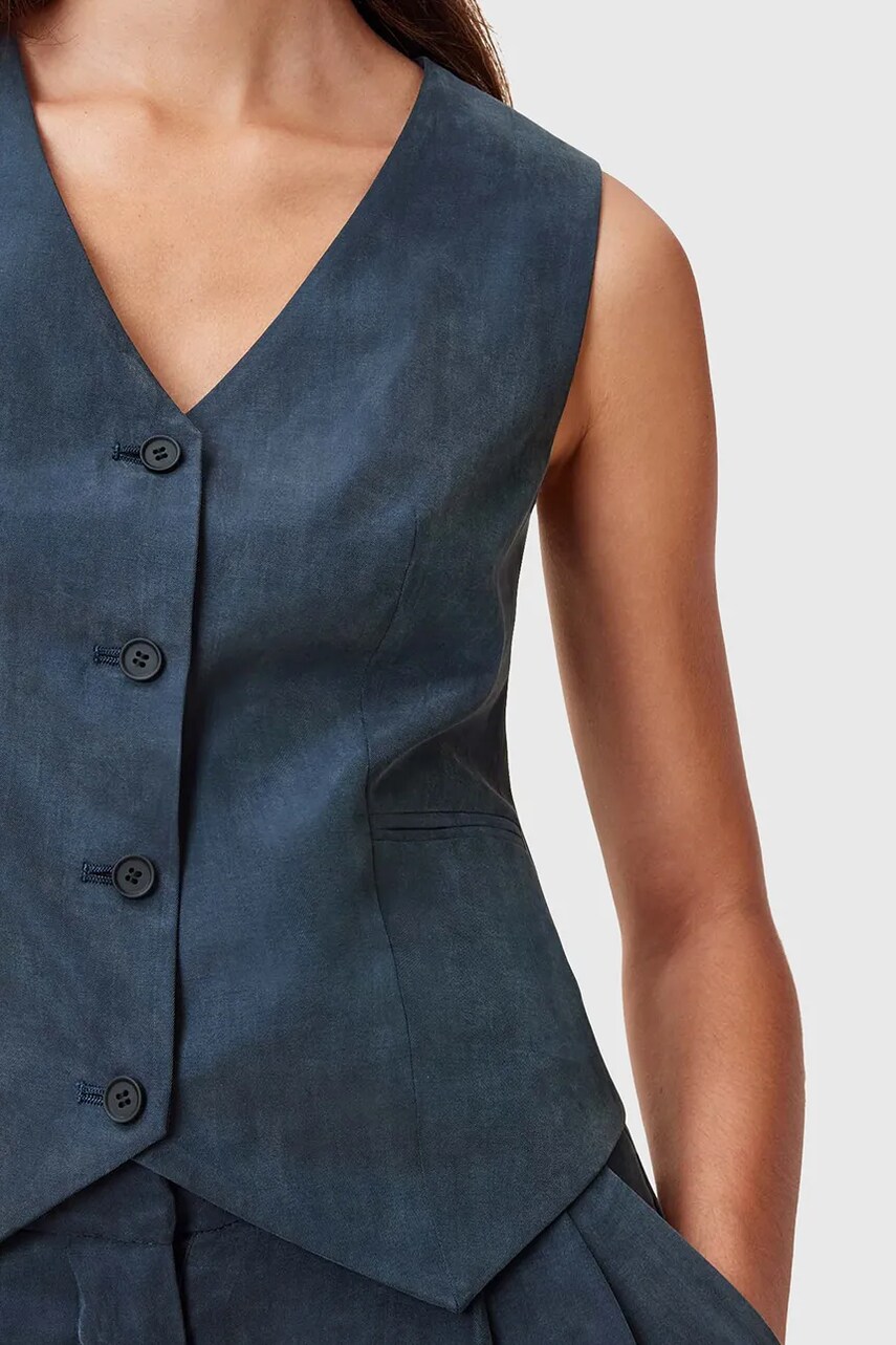 Безрукавка AllSaints AVERIE однобортная W039QC Безрукавка AllSaints AVERIE однобортная W039QC